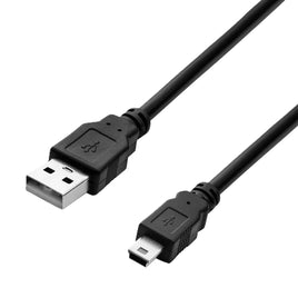 Mini USB Charging Sync Cable Ps3 Wii U Pro Controller 10 Ft Length For Console Brand New Loose - Connector Detail View