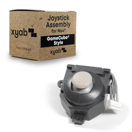 N64 Controller Joystick Replacement - GameCube Style Analog Stick Assembly - Thumbstick shown outside of retail box, brand new condition