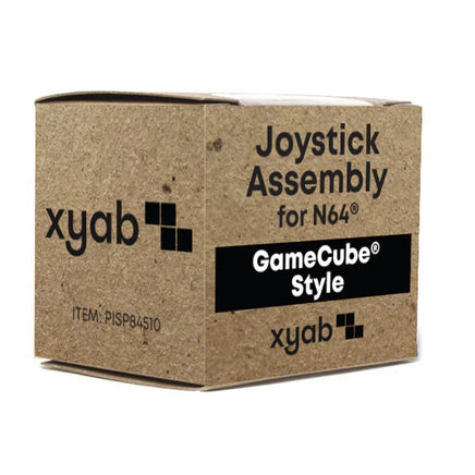 N64 Controller Joystick Replacement - GameCube Style Analog Stick Assembly - View of retail packaging, brand new condition