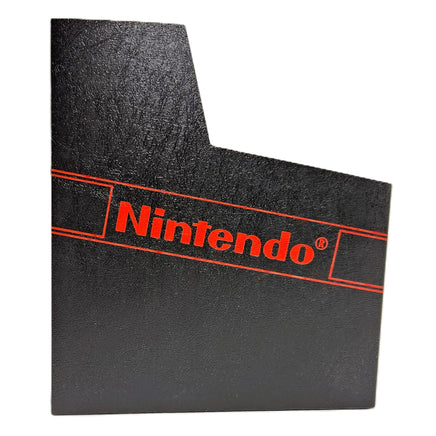 Nintendo NES Cartridge Dust Sleeve Black Official Red Nintendo Logo Good Loose - Front View