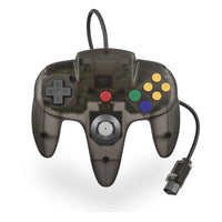 Proto64 Wired Controller For Nintendo 64 Smoke Black N64 Gamepad Replacement Brand New - Straight On Front View of Controller
