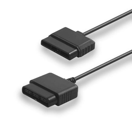 PS1 PS2 Controller Extension Cable 6 Ft For PlayStation 1 2 Brand New Loose - View Showing Close Up of Cord Connector Ends