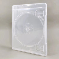 PS3 Replacement Game Case 1-Pack - Empty Disc Case [Clear] - Angled view of front, brand new condition, loose