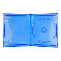 Replacement Game Case For Sony PlayStation 4 PS4 1 Pack Blue Disc Case Brand New Loose - View of empty case open showing disc holder