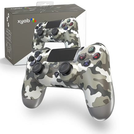 PS4 Wireless Controller Camo Gamepad Replacement Brand New - View of control pad in front of retail box