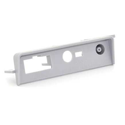 Rear Power Port Cover Replacement Super Nintendo SNES Console Repair Part Brand New Loose - Main view showing outside profile of the part showing ports and cutouts