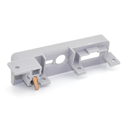 Rear Power Port Cover Replacement Super Nintendo SNES Console Repair Part Brand New Loose - Rear view showing solder point of the part