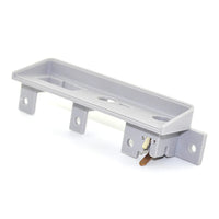 Rear Power Port Cover Replacement Super Nintendo SNES Console Repair Part Brand New Loose - Top View showing screw holes and solder point