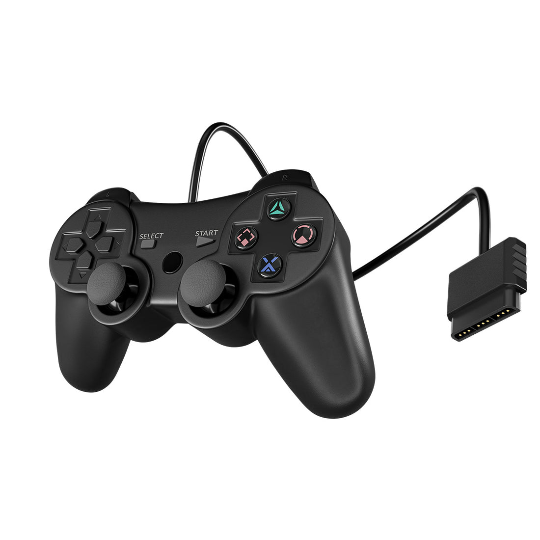SENTINEL Wired Controller for PS2 | Black Gamepad Replacement