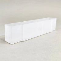 Super Nintendo Cartridge Dust Cover Clear Official SNES Logo 1 Pack Good Loose - Angled View