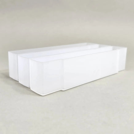 Super Nintendo Cartridge Dust Cover Clear Official SNES Logo 3 Pack Good Loose - Angled View