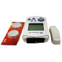 Official Oem Sega Dreamcast Vmu Visual Memory Unit Dust Cap Hkt7000 Good Loose - Product Top Showing Cap and New CR2032 Batteries