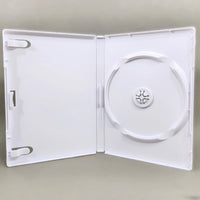 Nintendo Wii Replacement Game Case 1-Pack - Empty Disc Case [White] - Interior view of game case showing the manual clips on the left and the disc tray on the right, new condition