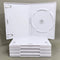 Nintendo Wii Replacement Game Case 5-Pack - Empty Disc Case [White] - View of five disc cases stacked and one shown open to display inner manual clips on the left and the disc tray on the right, new condition