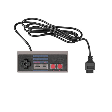 Wired Controller Gamepad Nintendo Nes System 13 Ft Cable Brand New Loose - Front View showing D-Pad, buttons and extra long cable