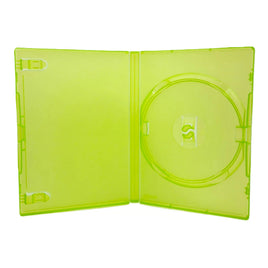 Replacement Game Case For Xbox 360 Disc Case 1 Pack Green Brand New Loose - View showing open empty case displaying disc holder