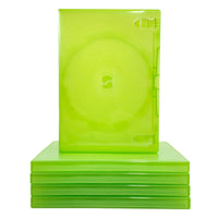 Replacement Game Cases For Xbox 360 Disc Cases 5 Pack Green Brand New Loose - View of empty cases stacked neatly