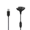 Xbox 360 Wireless Controller Charging Cable Black Play Charge Brand New Loose - View Showing Cord Connectors Close Up