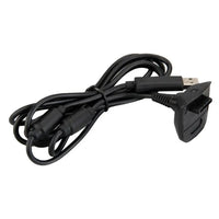 Xbox 360 Wireless Controller Charging Cable Black Play Charge Brand New Loose - View Showing Cord Coiled Up
