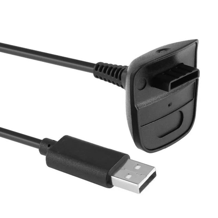 Xbox 360 Play & Charge Wireless Controller Cable | Black – New| Retro ...