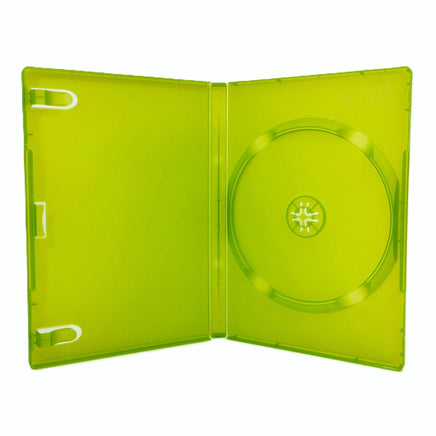 Xbox Replacement Game Case 1-Pack – New Empty Original Xbox Green Disc Case - View showing empty case displaying disc tray