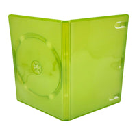 Xbox Replacement Game Case 1-Pack – New Empty Original Xbox Green Disc Case - Rear view of open case