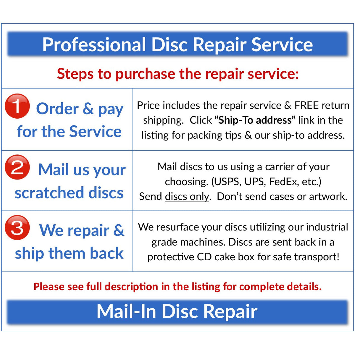 21 Professional Disc Repairs Scratch Removal Service Retro Game Fan