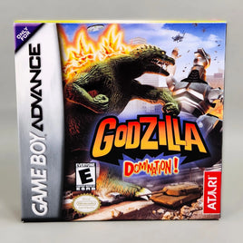 Godzilla Domination! for Game Boy Advance - Front view of authentic retail game box with artwork shown, very good condition