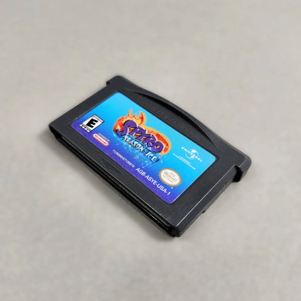 Spyro: Season of Ice for Game Boy Advance - Front angled view of authentic game cartridge showing label, good condition, loose