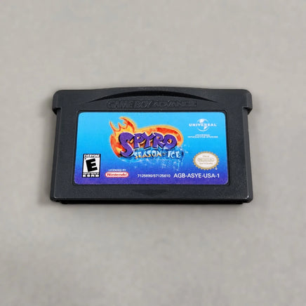 Spyro: Season of Ice for Game Boy Advance - Alternate front angle view of genuine game cartridge showing label, good condition, loose
