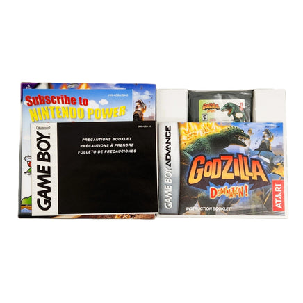 Godzilla Domination Game Boy Advance GBA Very Good - Manual and Box Contents