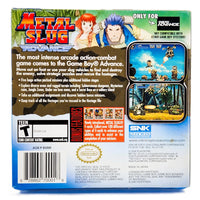 Metal Slug Advance Game Boy Advance GBA Very Good - Complete In Box Reverse View