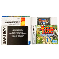 Metal Slug Advance Game Boy Advance GBA Very Good - Open Box Showing Instruction Manual and Cartridge