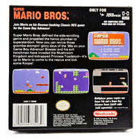 Super Mario Bros Classic Nes Series Game Boy Advance GBA Very Good - Back Of Game Box