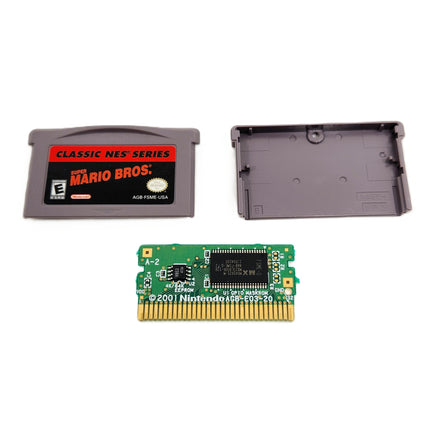 Super Mario Bros Classic Nes Series Game Boy Advance GBA Very Good - View of authentic game circuit board front