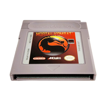 Mortal Kombat Nintendo Game Boy Very Good - Front Of Game Cartridge Showing Pins