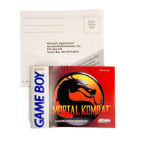 Mortal Kombat Nintendo Game Boy Very Good - Front Of Game Manual and Warranty Registration Card
