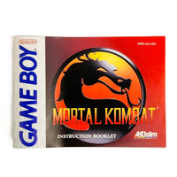 Mortal Kombat Nintendo Game Boy Very Good - Front Of Game Instruction Manual
