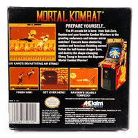 Mortal Kombat Nintendo Game Boy Very Good CIB - Back Of Retail Game Box