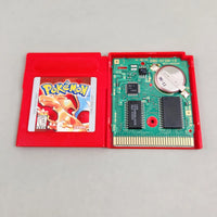Pokémon Red Version, Good Loose Condition - Authentic Cartridge Circuit Board & Save Battery Shown