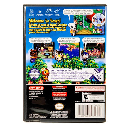 Animal Crossing + Memory Card [Player's Choice] Nintendo GameCube - Back cover artwork, very good condition