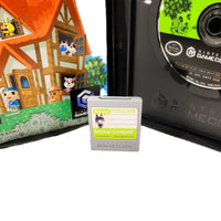 Animal Crossing + Memory Card [Player's Choice] Nintendo GameCube - Open case with close up view of front of Memory Card 59, very good condition