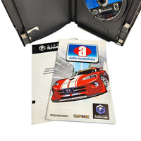 Auto Modellista Nintendo GameCube Very Good CIB - Open case with close up view of Instruction Manual, very good condition