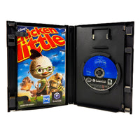 Chicken Little (Disney) - Nintendo GameCube - Interior view with disc & inserts, like new condition