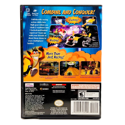 Crash: Tag Team Racing - Nintendo GameCube - Rear cover design displayed, good condition