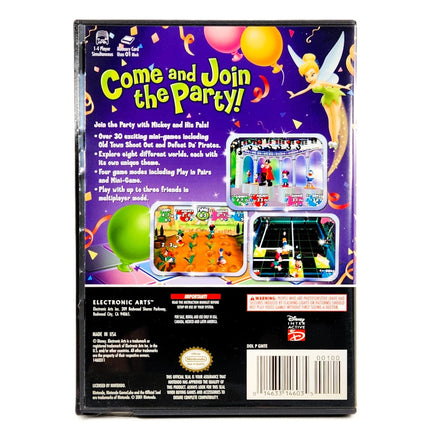 Disney's Party Nintendo GameCube Like New CIB - Game Case Rear Artwork