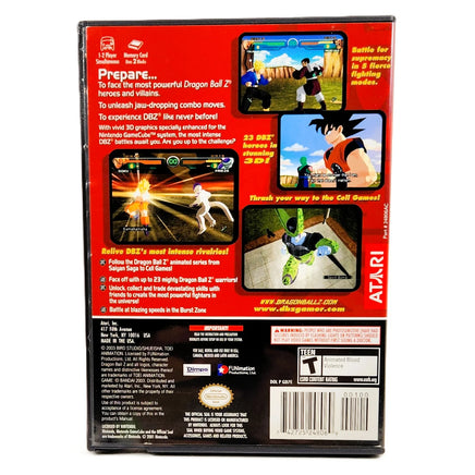 Dragon Ball Z: Budokai - Nintendo GameCube - Case back artwork close-up, good condition