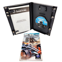 Drome Racers Nintendo GameCube Like New CIB - Game case with close up view of instruction manual, like new condition
