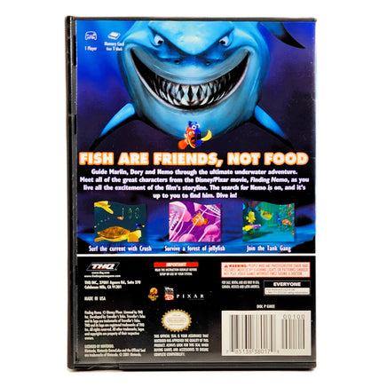 Finding Nemo (Disney) - Nintendo GameCube - Game case back details, good condition