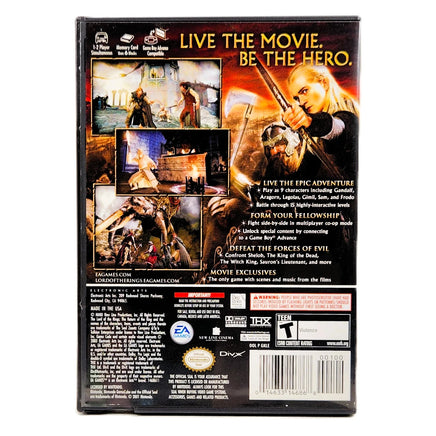 Lord of the Rings: The Return of the King - Nintendo GameCube - Back artwork of game case, very good condition